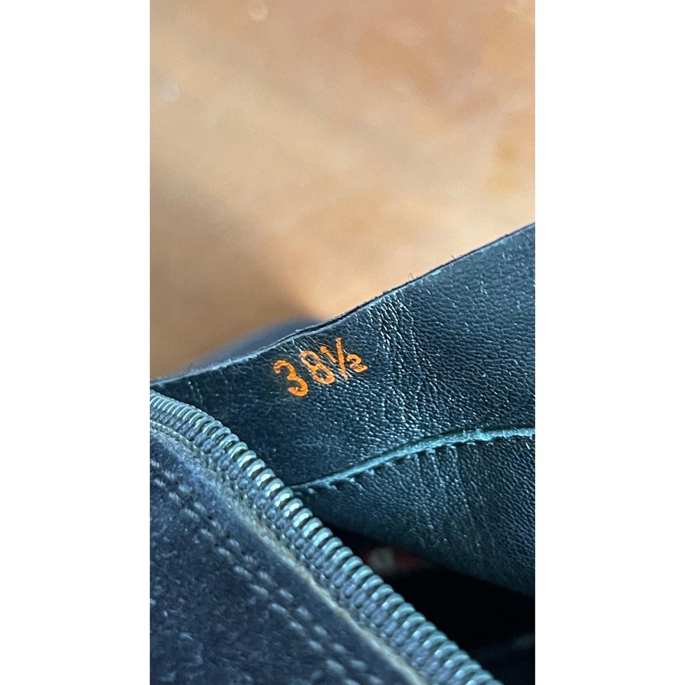 Vintage Prada Wedge Boot Black Suede Zip Side Women's Size 38.5 EU/8.5 US - Picture 9 of 14